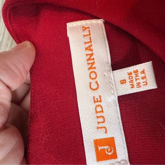 Jude Connally red Shirt sleeve sheath dress sz S - Picture 6 of 6